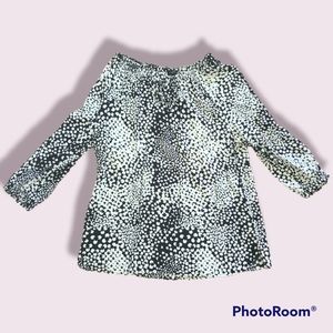 Talbots Floral 3/4 Length Sleeve Shirt